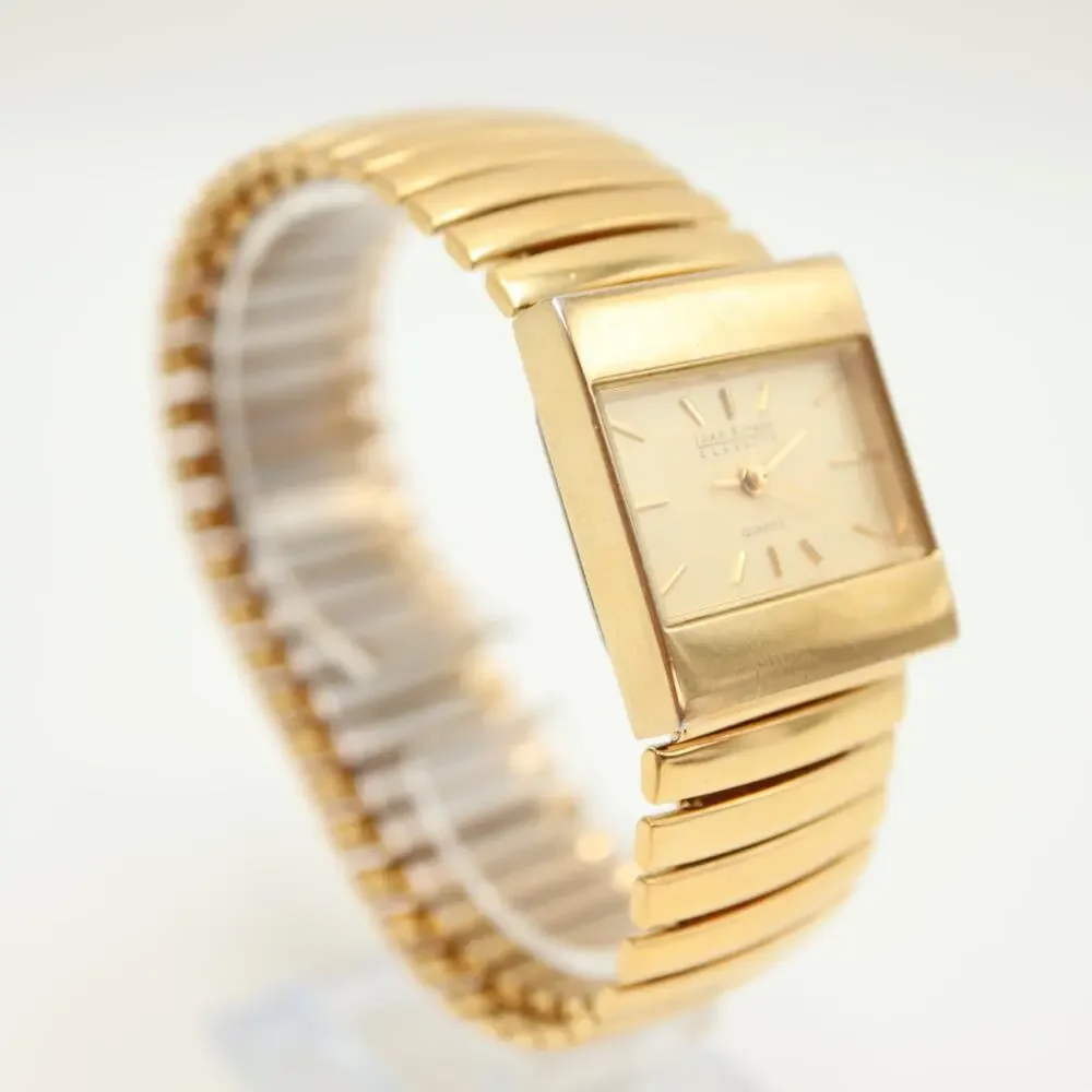 Joan Rivers Classic Womens Gold Tone 25mm Watch Expansion Band w New Battery